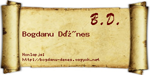 Bogdanu Dénes névjegykártya